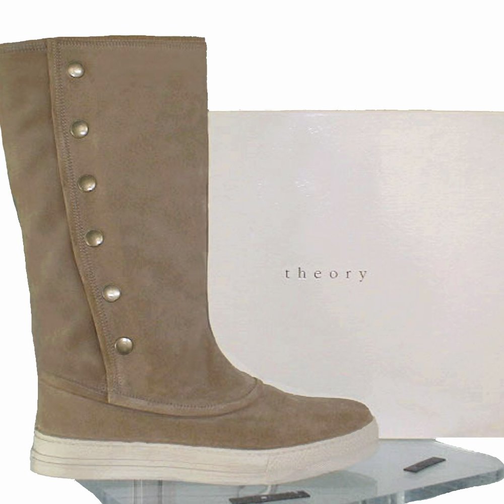 NEW Theory Shearling Boots!  8.5  Brown Warm Shearling With Comfy Sneaker Bottom